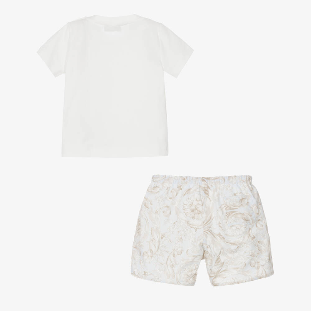 Versace-Boys Aqua Barocco Ensemble | Childrensalon Outlet