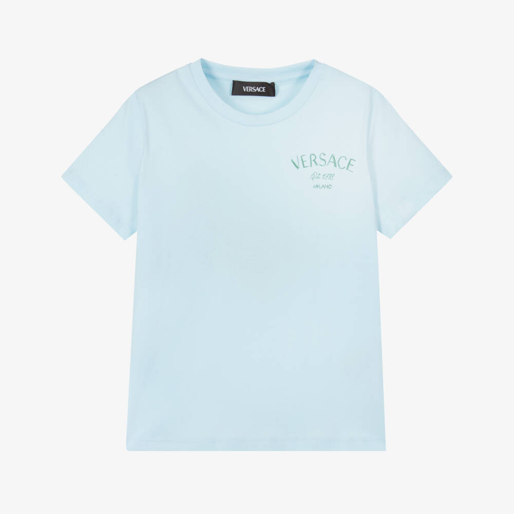 Versace-Boys Azure Medusa Emblem Tee | Childrensalon Outlet