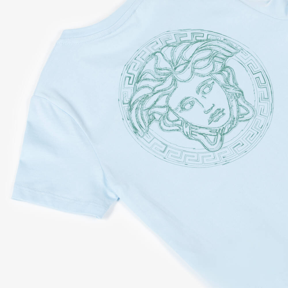 Versace-Boys Azure Medusa Emblem Tee | Childrensalon Outlet
