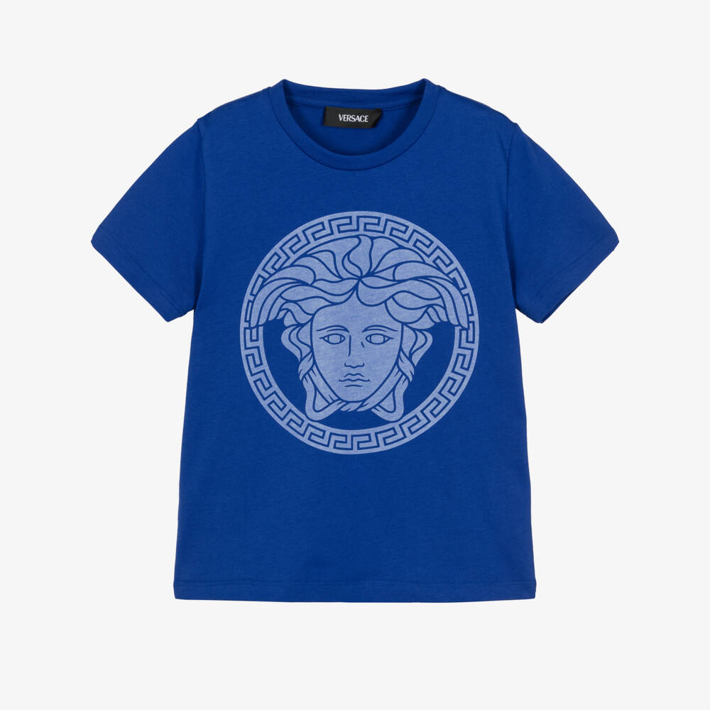 Versace-Boys Azure Medusa Graphic Tee | Childrensalon Outlet
