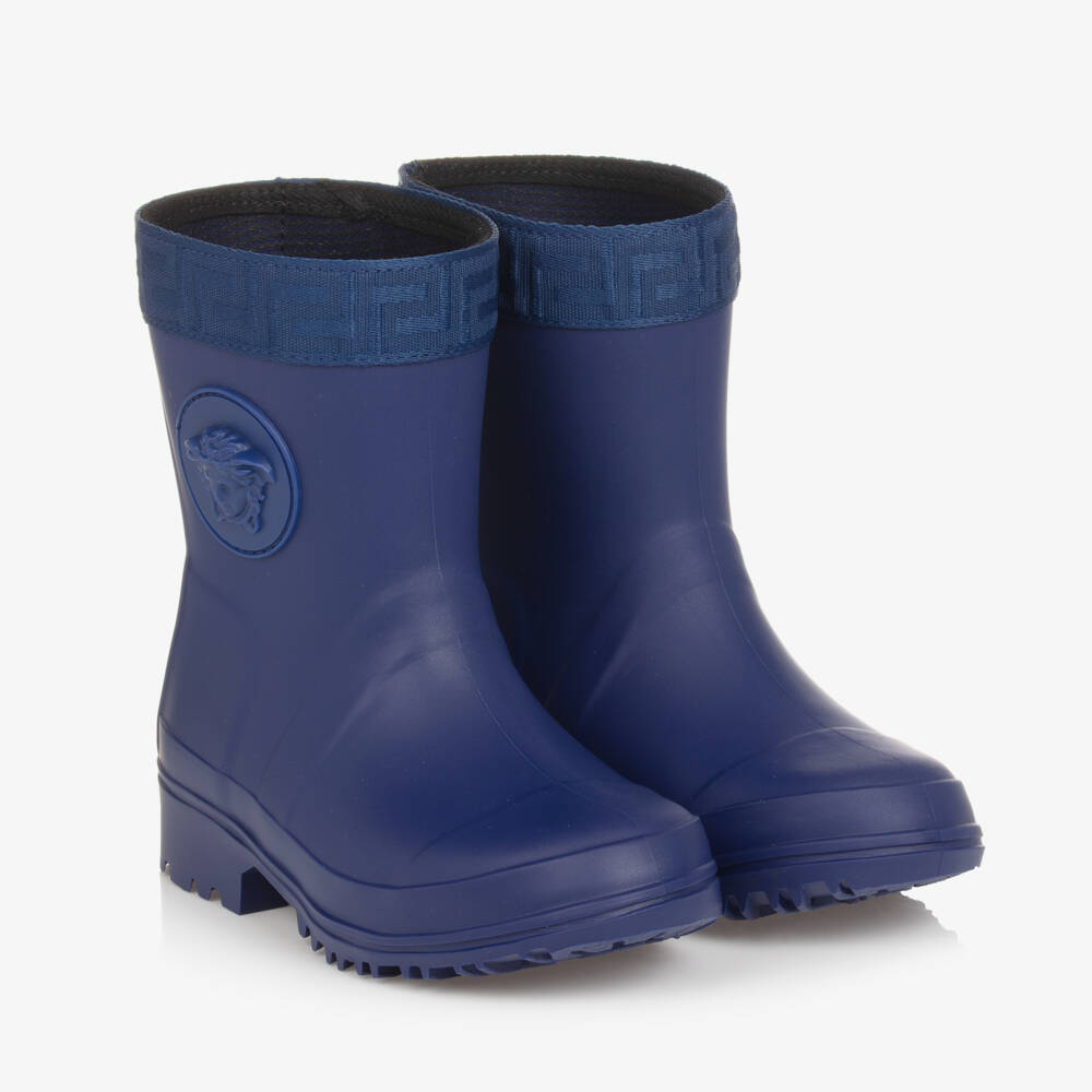 Versace-Boys Azure Medusa Waterproof Boots | Childrensalon Outlet
