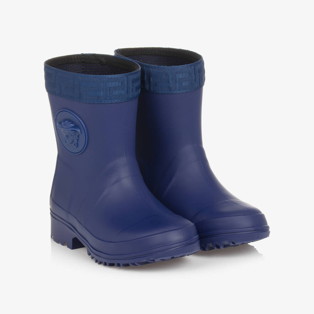 Versace-Boys Azure Medusa Waterproof Boots | Childrensalon Outlet