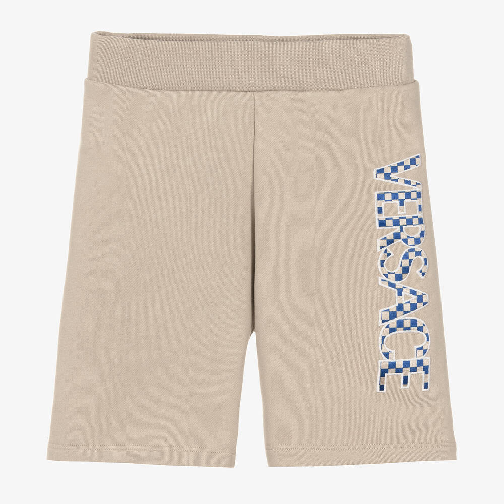 Versace-Boys Beige Cotton Shorts | Childrensalon Outlet