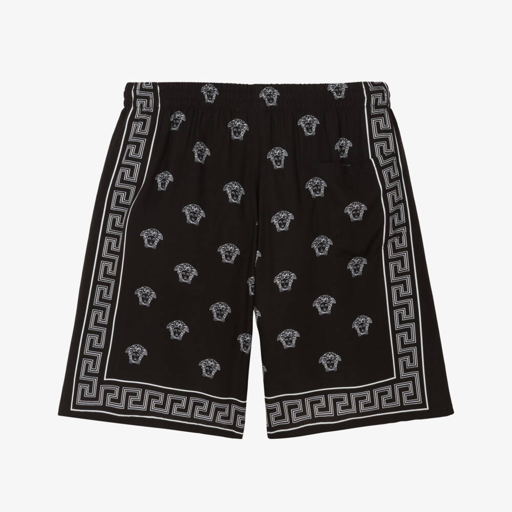Versace-Boys Black Bandana Print Shorts | Childrensalon Outlet