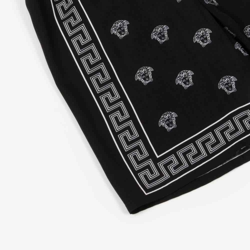 Versace-Boys Black Bandana Print Shorts | Childrensalon Outlet