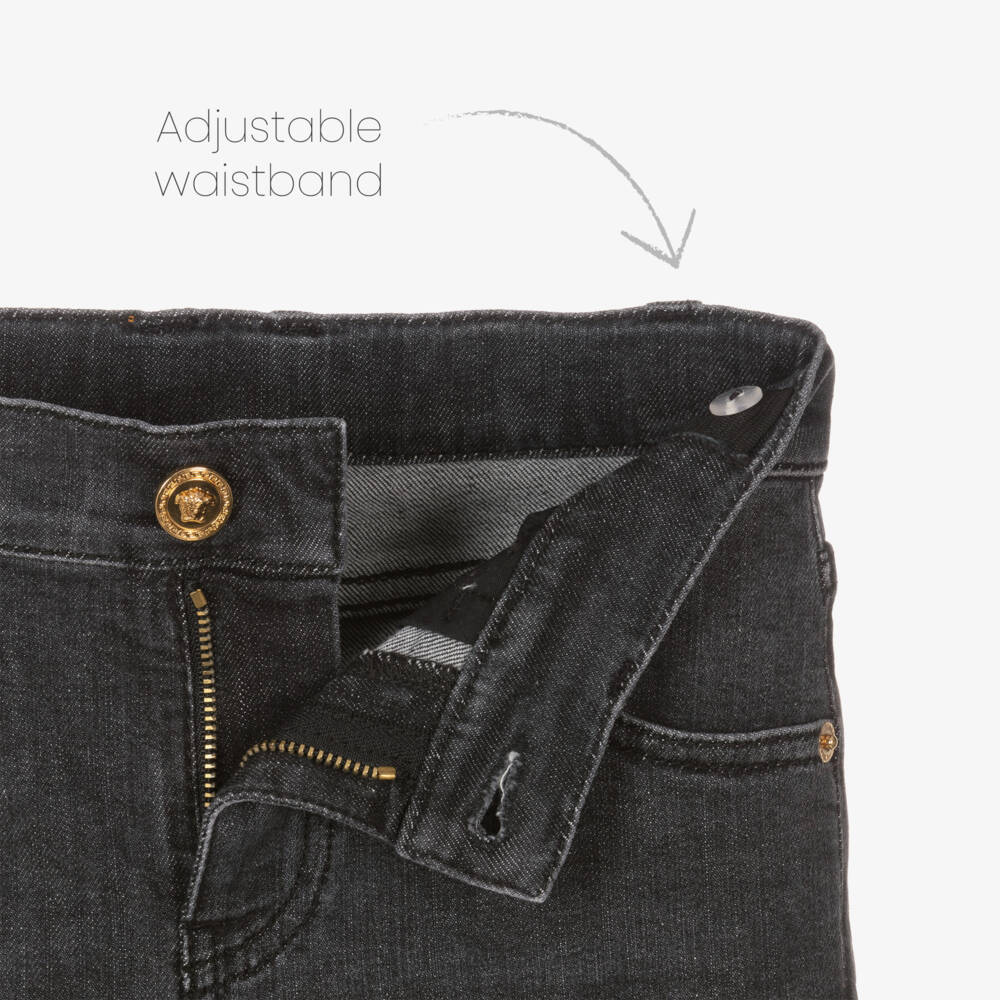 Versace-Джинсы барокко черные для мальчиков | Childrensalon Outlet