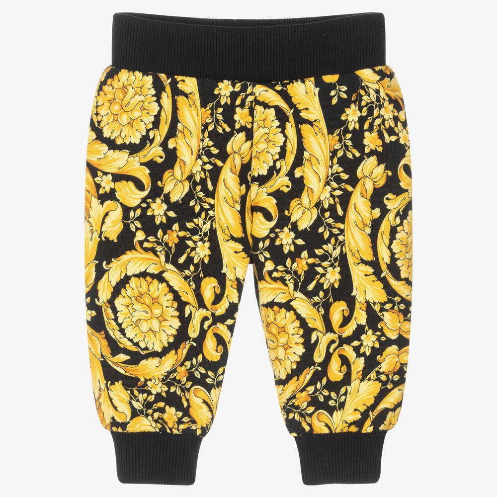 Versace - Boys Black Baroque Joggers | Childrensalon