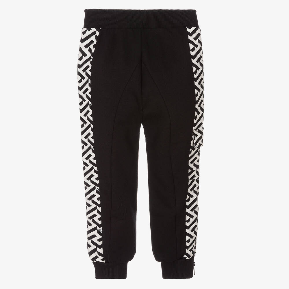 Versace-Черные хлопковые джоггеры для мальчиков | Childrensalon Outlet