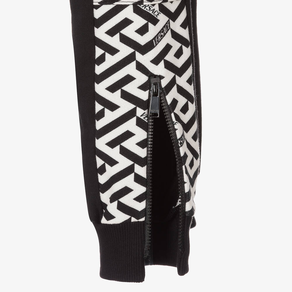 Versace-Черные хлопковые джоггеры для мальчиков | Childrensalon Outlet