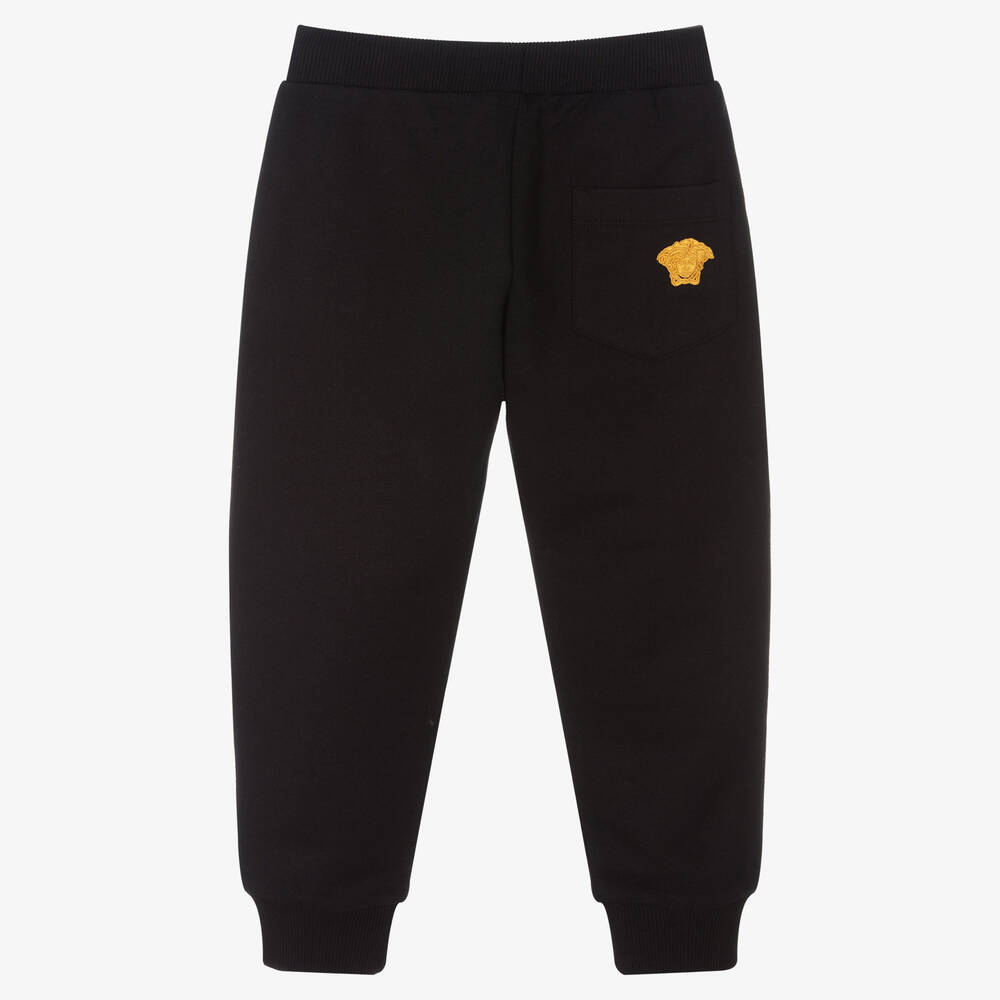 Versace-Boys Black Cotton Medusa Joggers | Childrensalon Outlet
