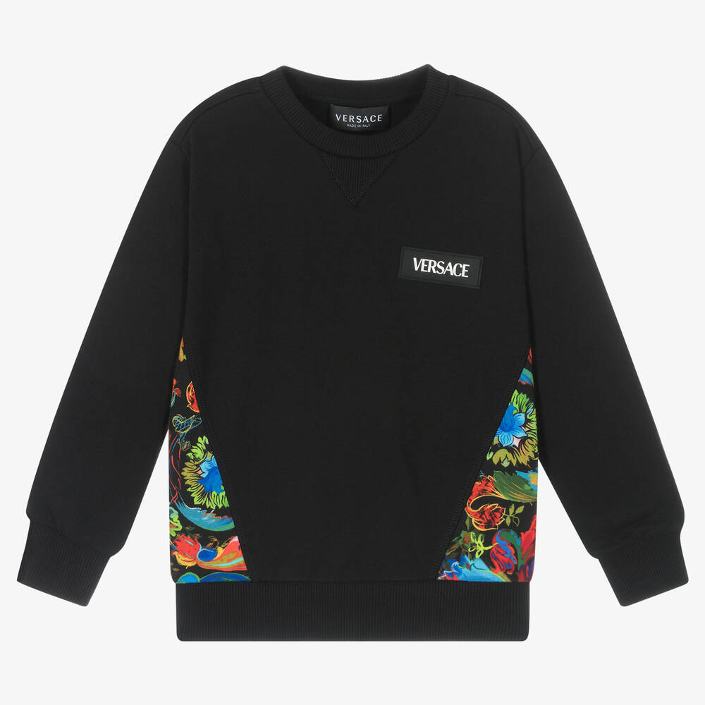 Versace - Schwarzes Baumwoll-Sweatshirt (J) | Childrensalon