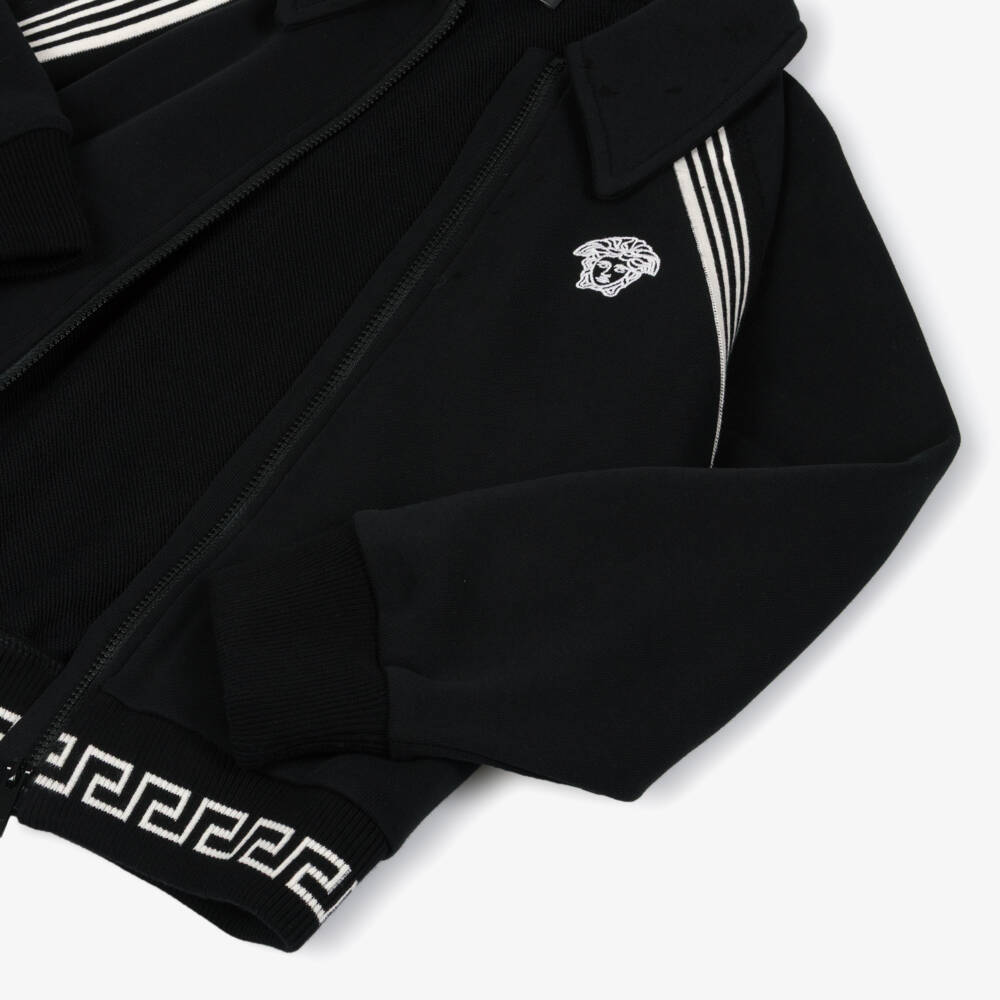 Versace-Черная куртка Greaca на молнии для мальчиков | Childrensalon Outlet