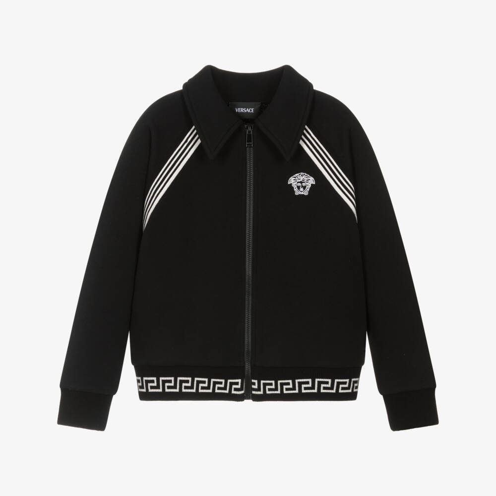Versace-Черная куртка Greaca на молнии для мальчиков | Childrensalon Outlet
