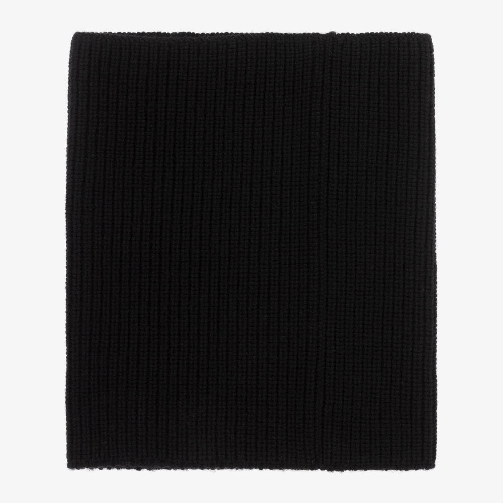 Versace-Boys Black Embroidered Wool Snood | Childrensalon Outlet