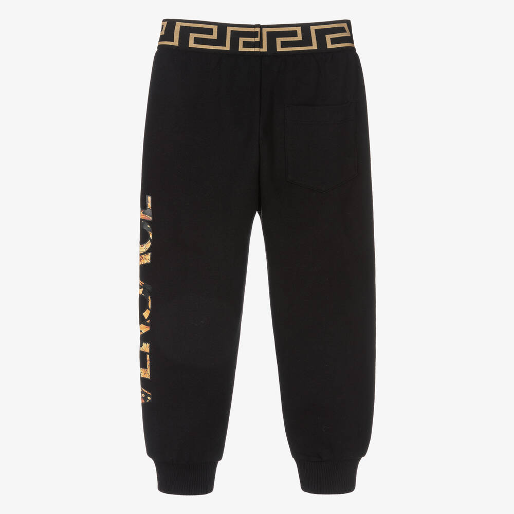Versace-Черные джоггеры с принтом Greca | Childrensalon Outlet
