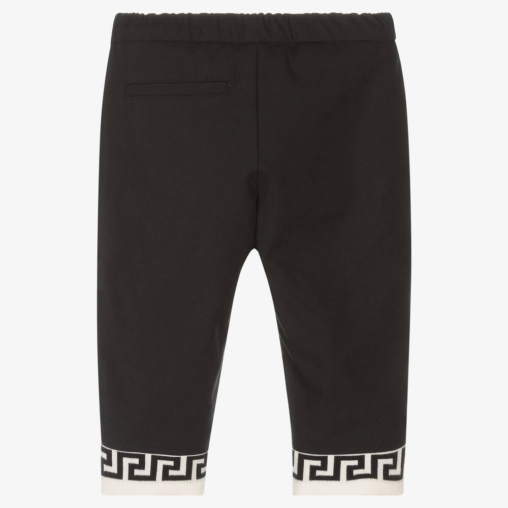 Versace-بنطلون أطفال ولادي قطن تويل لون أسود | Childrensalon Outlet