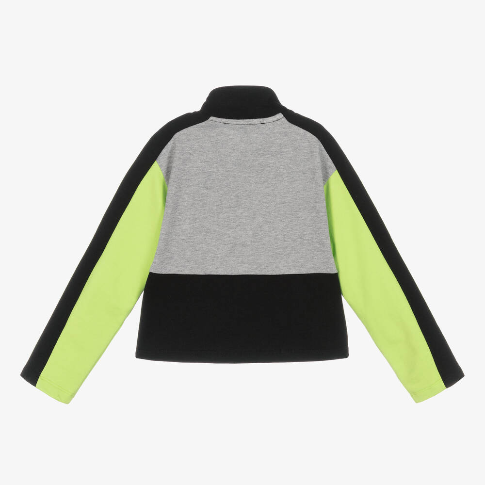 Versace-Boys Black & Grey Cotton Sweatshirt | Childrensalon Outlet