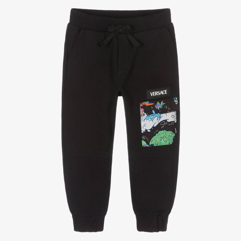 Versace - Schwarze Baumwoll-Jogginghose (J) | Childrensalon