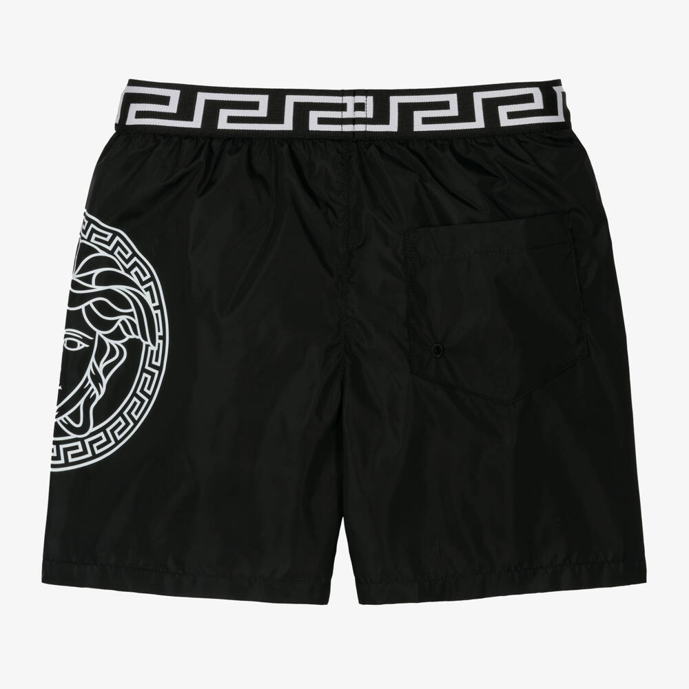 Versace-Boys Black Medusa Logo Swimwear | Childrensalon Outlet