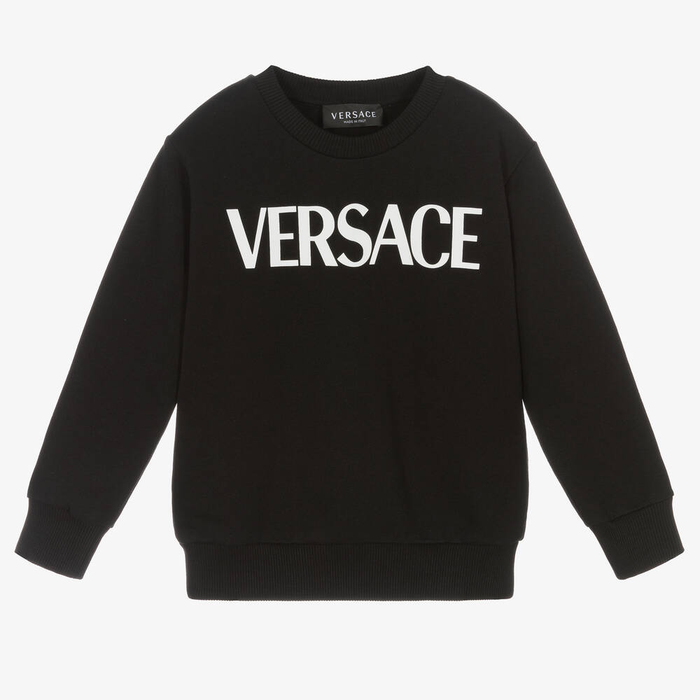 Versace - Sweatshirt in Schwarz und Weiß | Childrensalon