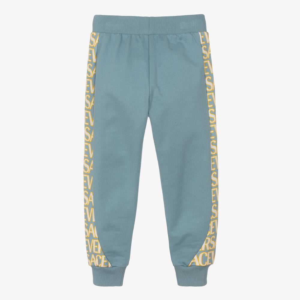 Versace-Голубые хлопковые джоггеры для мальчиков | Childrensalon Outlet