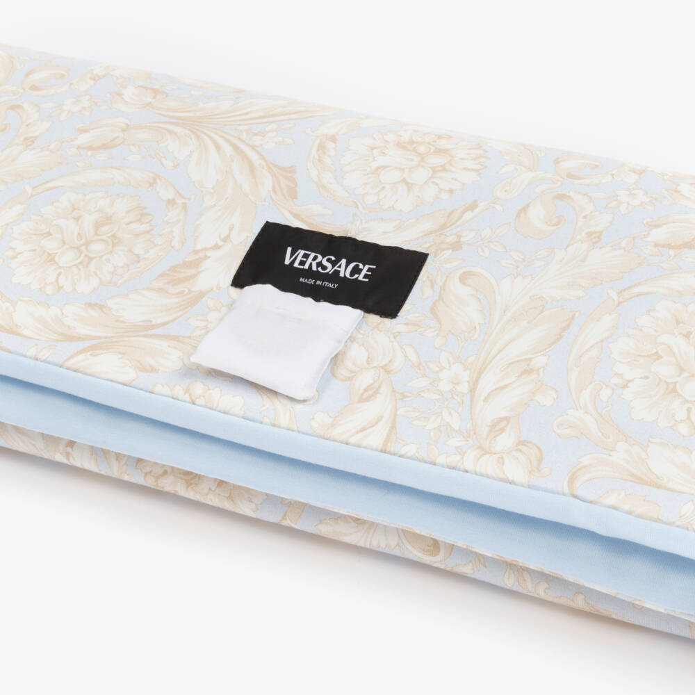 Versace-Boys Blue Cotton Medusa Wrap | Childrensalon Outlet