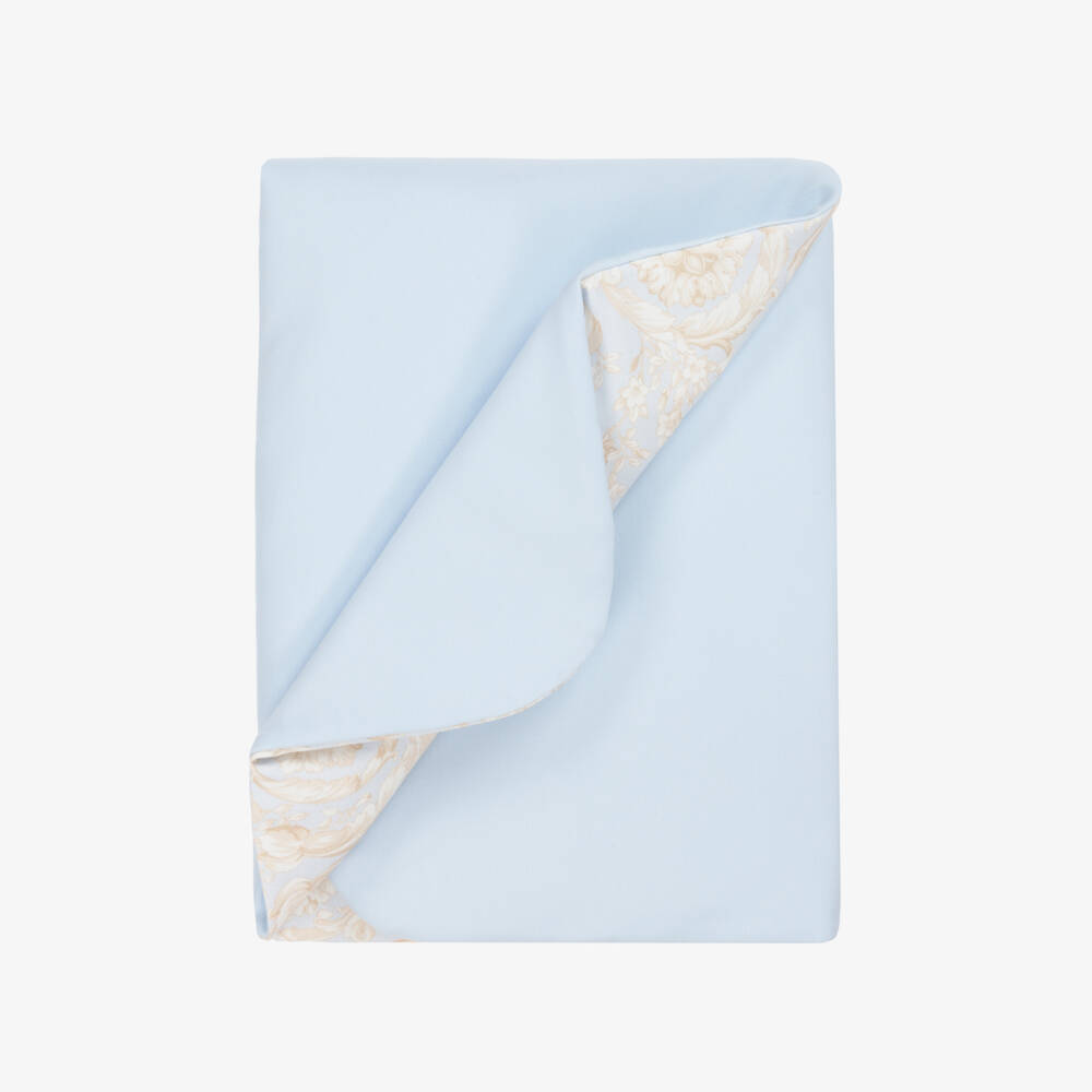 Versace-Boys Blue Cotton Medusa Wrap | Childrensalon Outlet