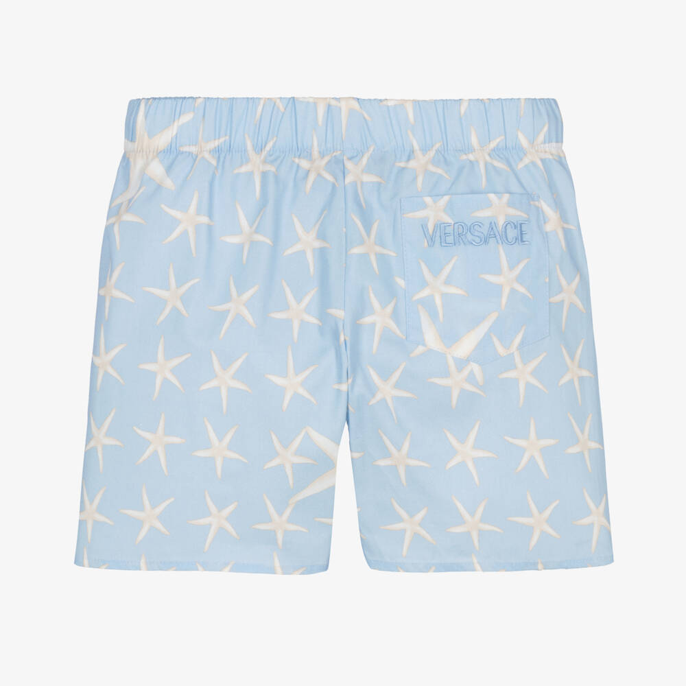 Versace-Голубые шорты Stella Marina из хлопка для малышей | Childrensalon Outlet