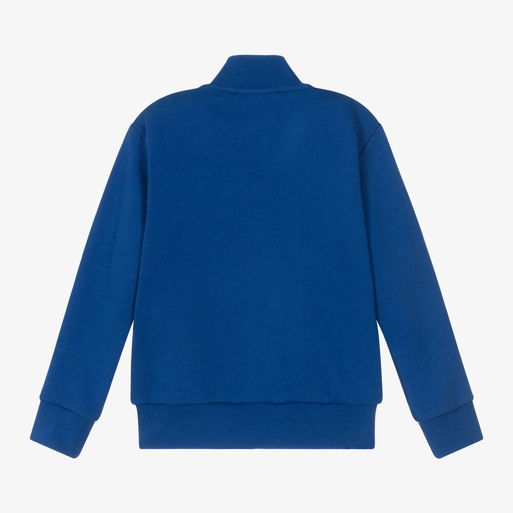 Versace-توب بسحّاب قطن لون أزرق للأولاد | Childrensalon Outlet