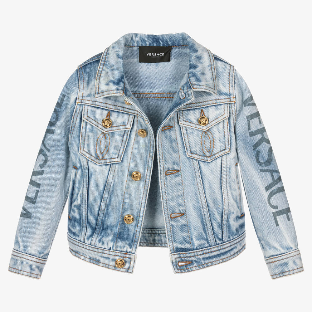 Veste en jean versace top