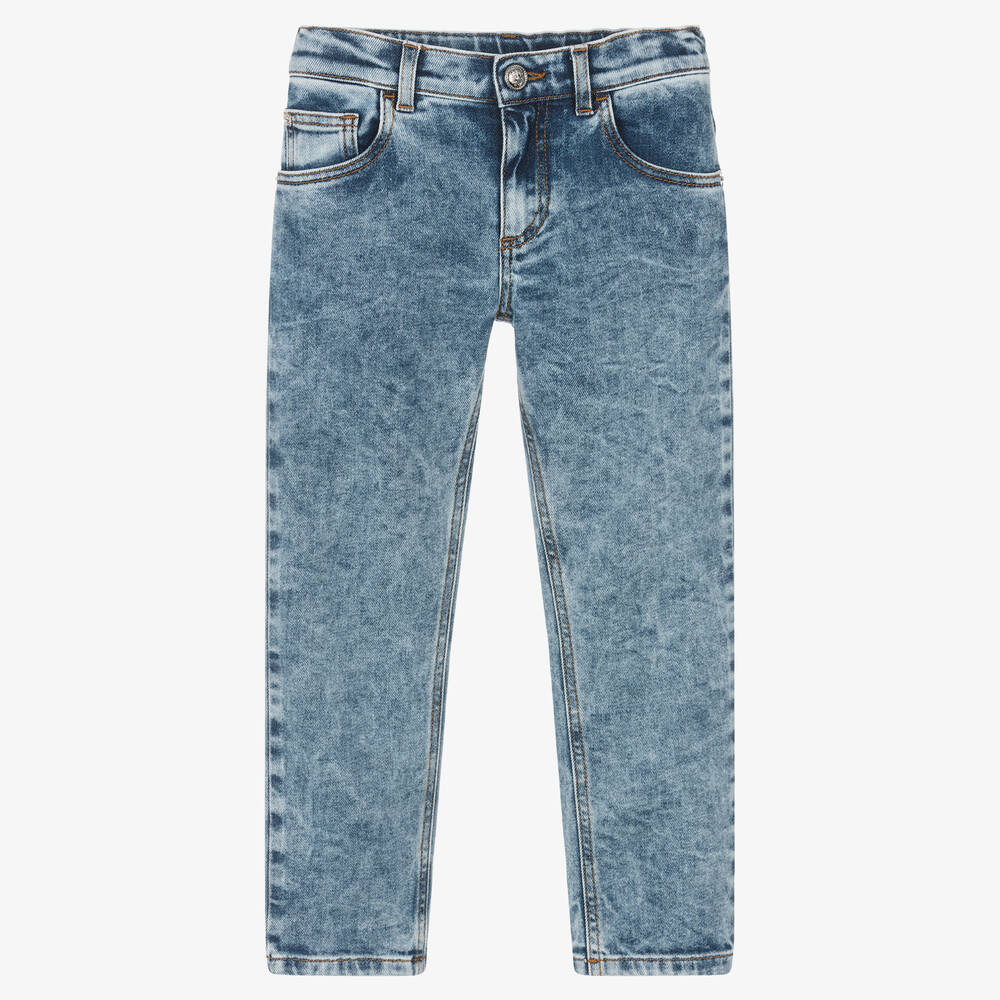 Versace - Boys Blue Denim Stonewashed Jeans | Childrensalon