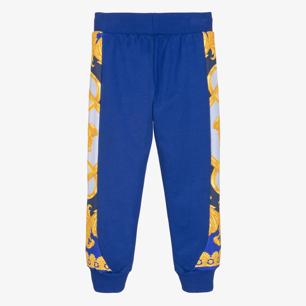 Versace-جوغرز قطن لون أزرق للأولاد | Childrensalon Outlet