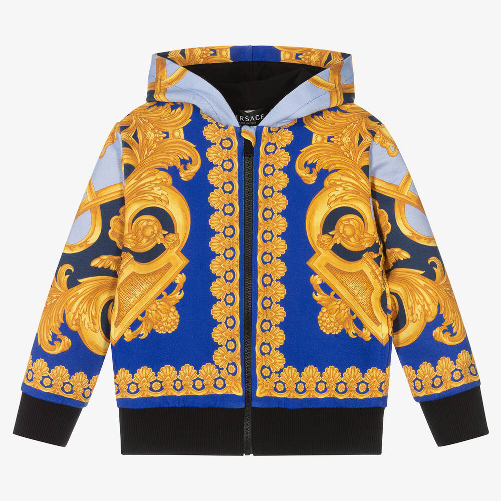 Versace - Barocco Jacke in Blau und Gold (J) | Childrensalon