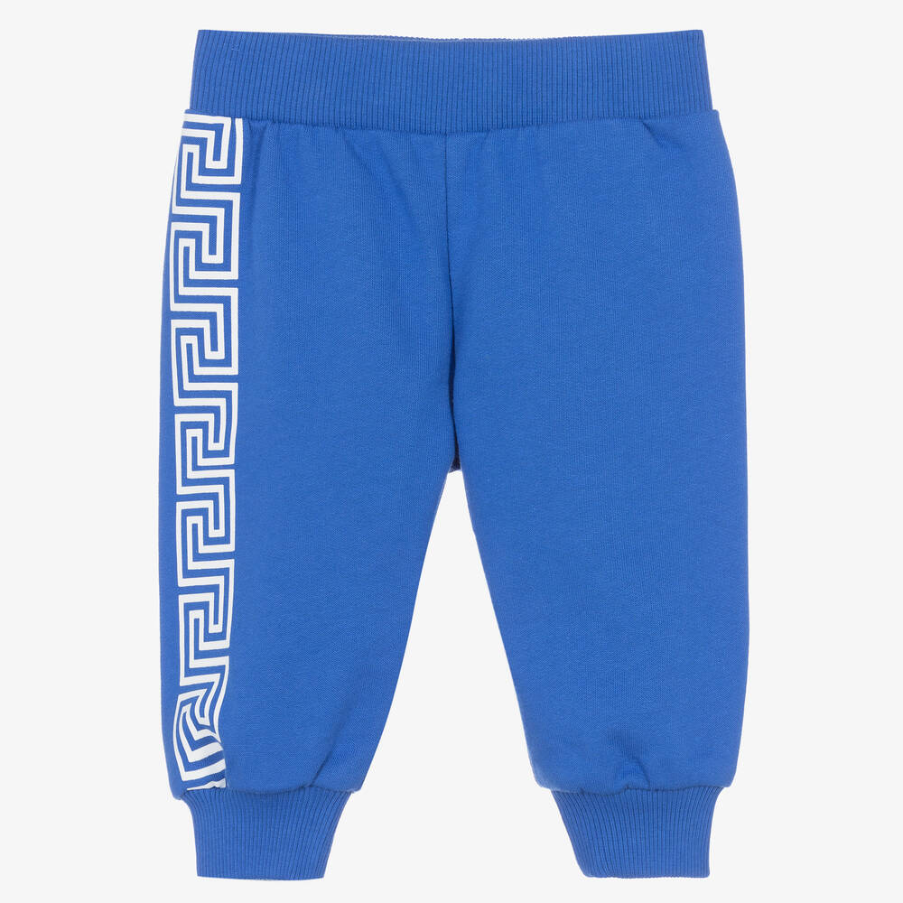 Versace - Boys Blue Greca Joggers | Childrensalon