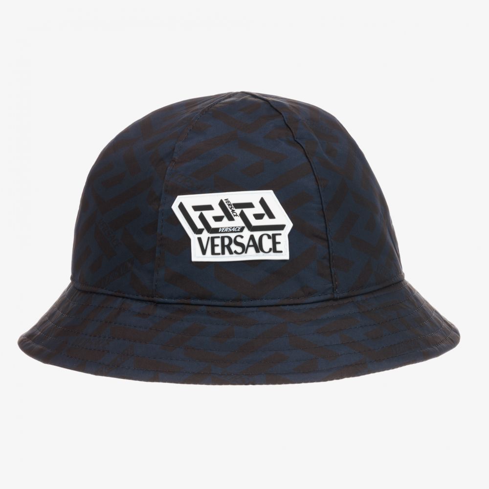 Versace - Blauer Greca Signature Hut (J) | Childrensalon