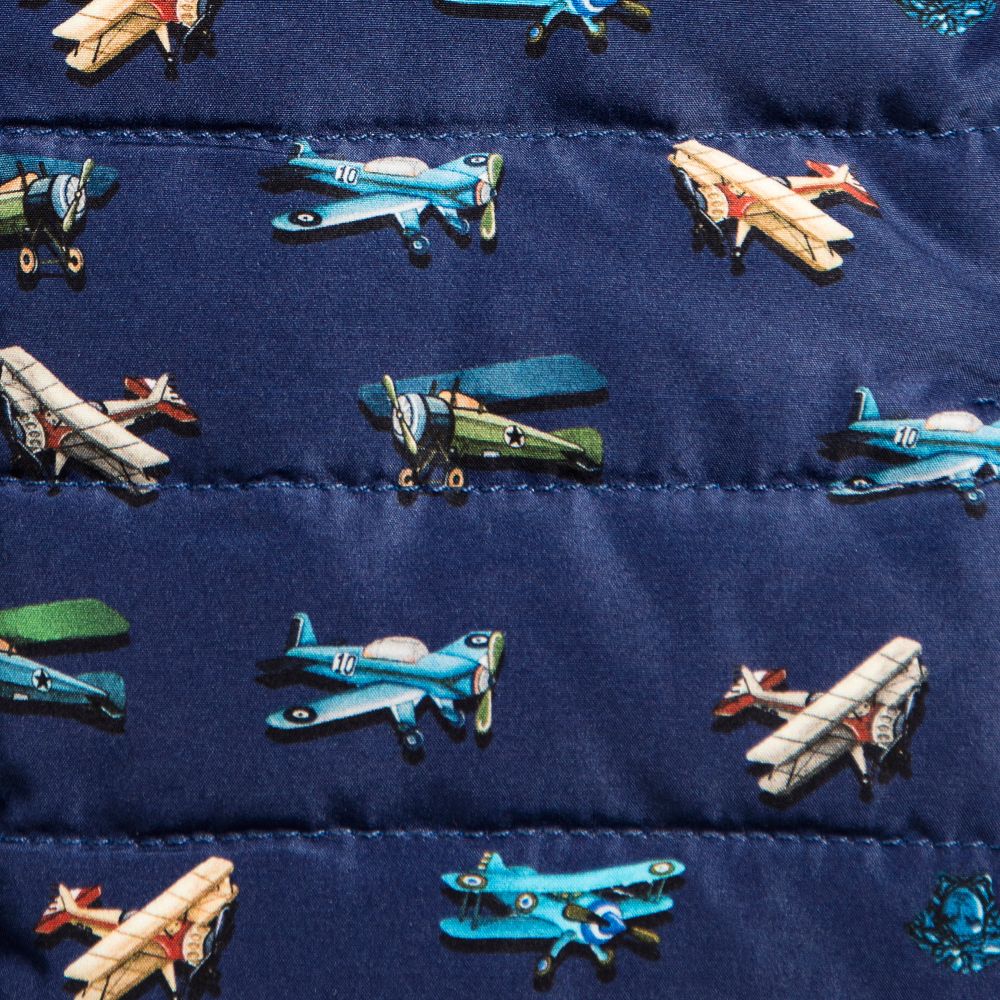 Versace-Boys Blue Plane Print Jacket | Childrensalon Outlet