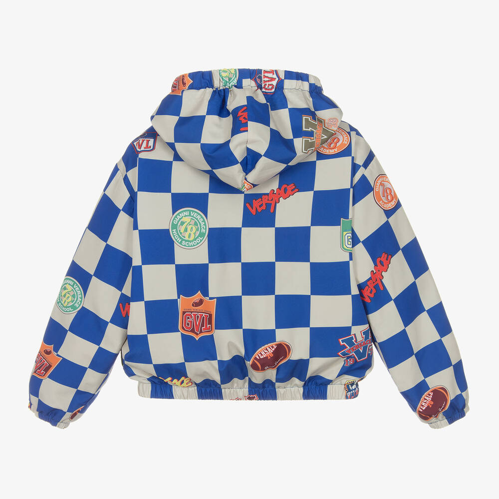 Versace-جاكيت كاروهات لون أزرق للأولاد | Childrensalon Outlet