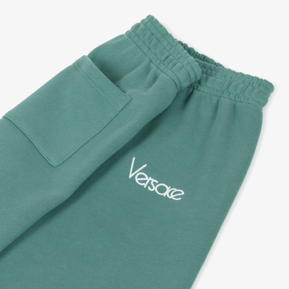 Versace-شورت جيرسي أخضر كاجوال للأولاد | Childrensalon Outlet