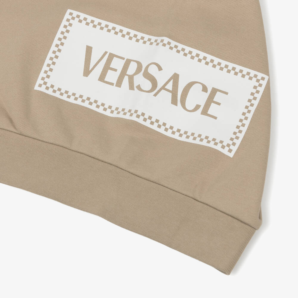 Versace-Boys Classic Beige Cotton Top | Childrensalon Outlet