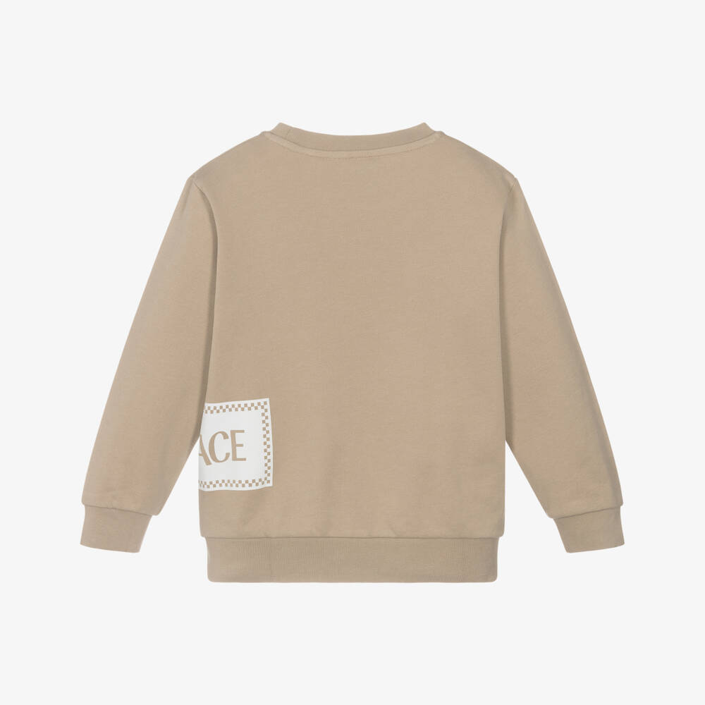 Versace-Boys Classic Beige Cotton Top | Childrensalon Outlet