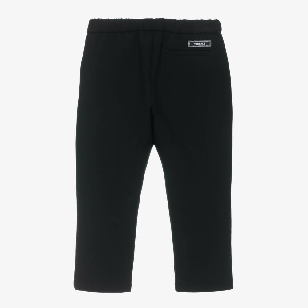 Versace-Boys Classic Black Knit Trousers | Childrensalon Outlet