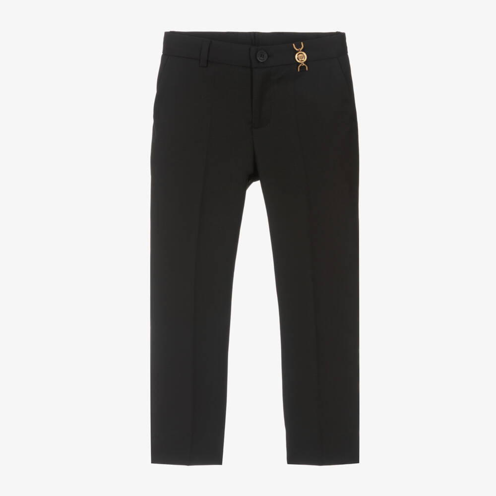 Versace-Boys Classic Black Twill Pants | Childrensalon Outlet
