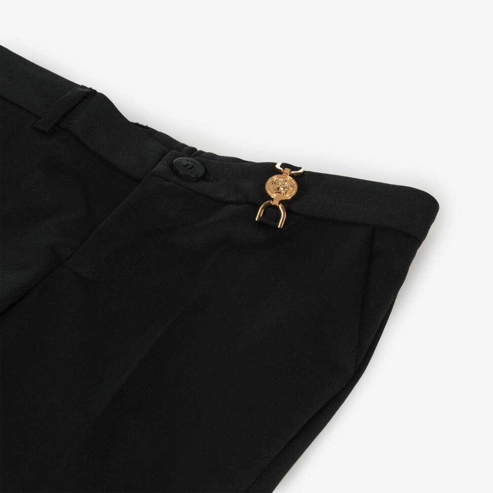 Versace-Boys Classic Black Twill Pants | Childrensalon Outlet