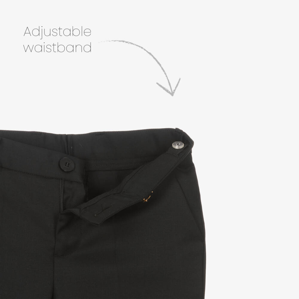 Versace-Boys Classic Black Twill Pants | Childrensalon Outlet