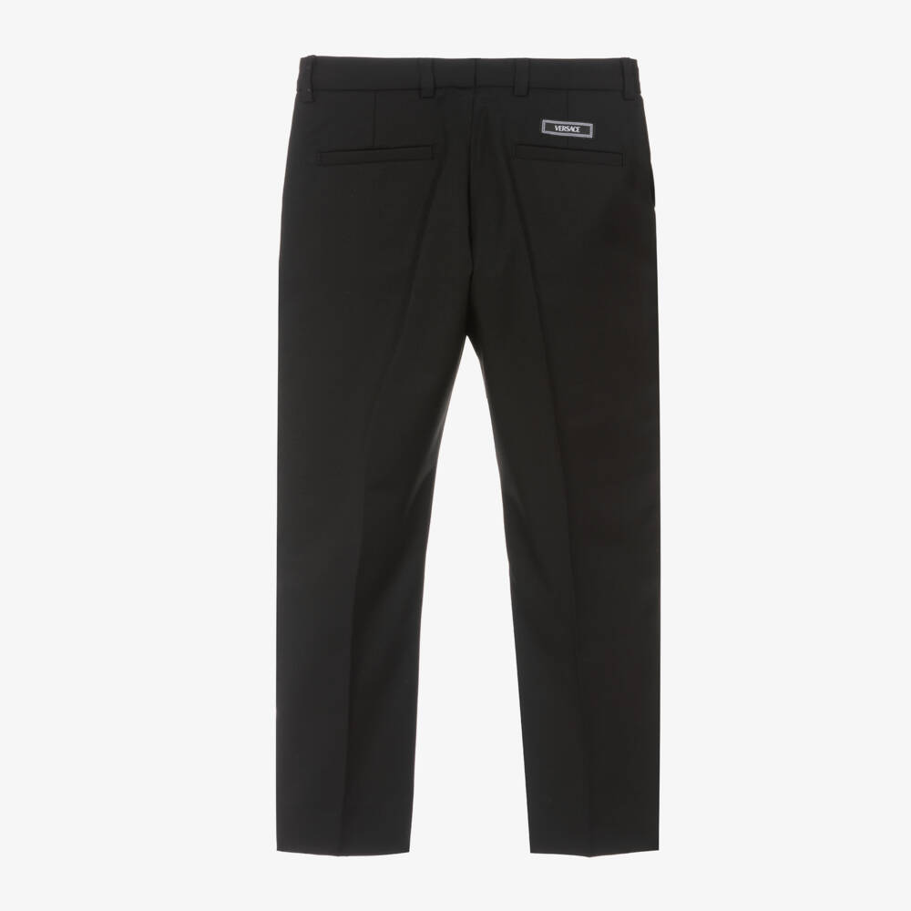 Versace-Boys Classic Black Twill Pants | Childrensalon Outlet