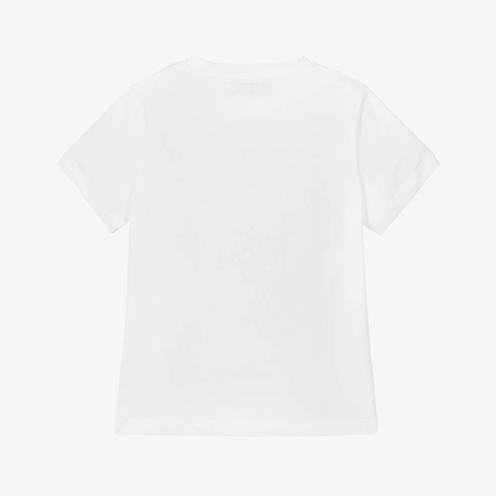 Versace-Boys Classic White Cotton Tee | Childrensalon Outlet