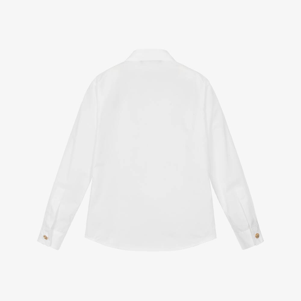Versace-Boys Classic White Poplin Shirt | Childrensalon Outlet