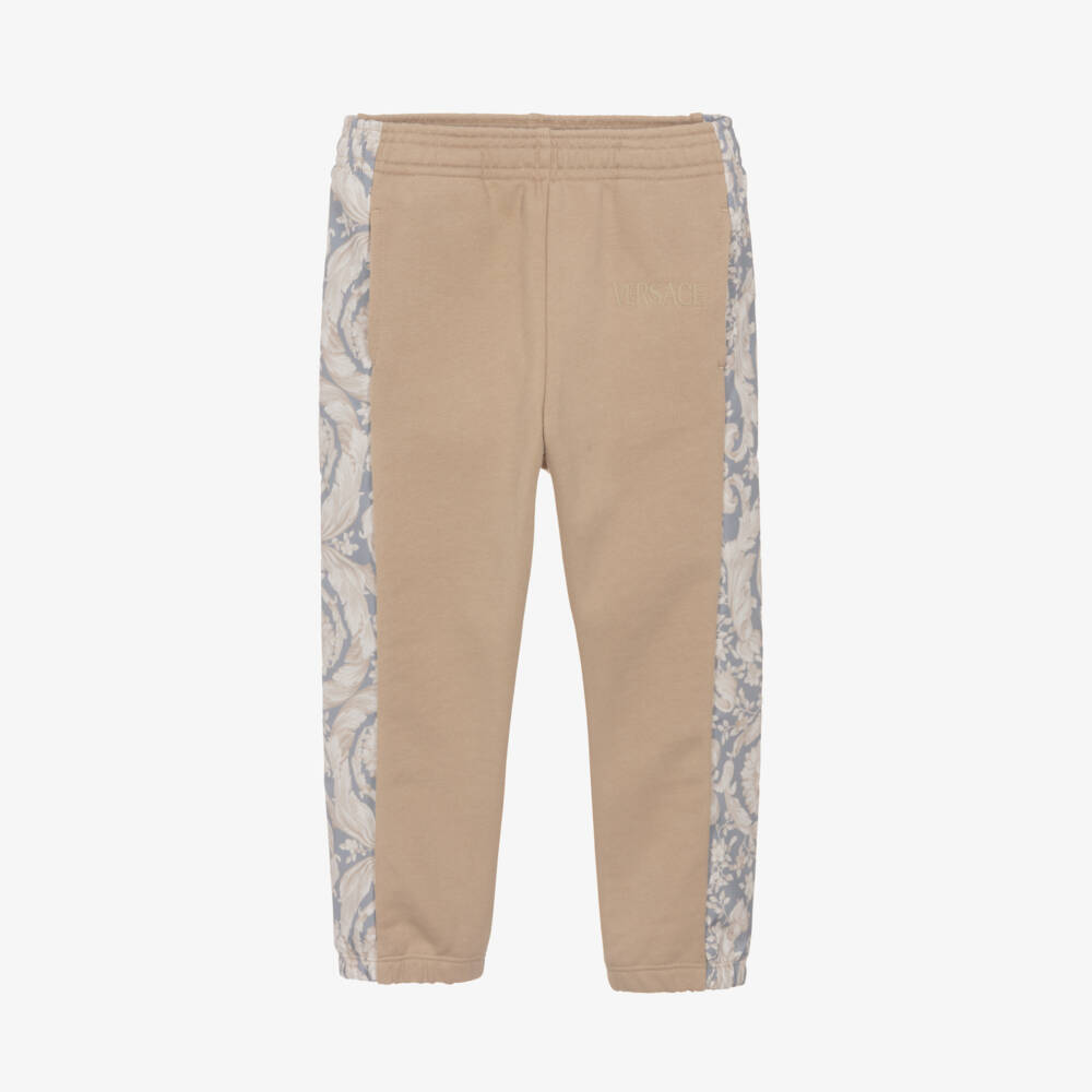 Versace-Хлопковые бежевые брюки Barocco для мальчиков | Childrensalon Outlet
