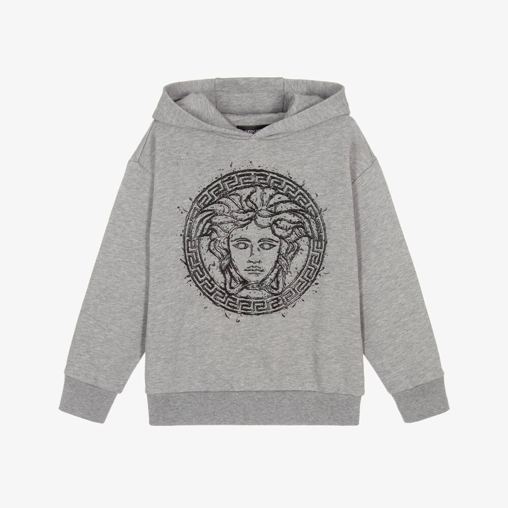 Versace-هودي قطن للأولاد بلمسة ميدوسا | Childrensalon Outlet