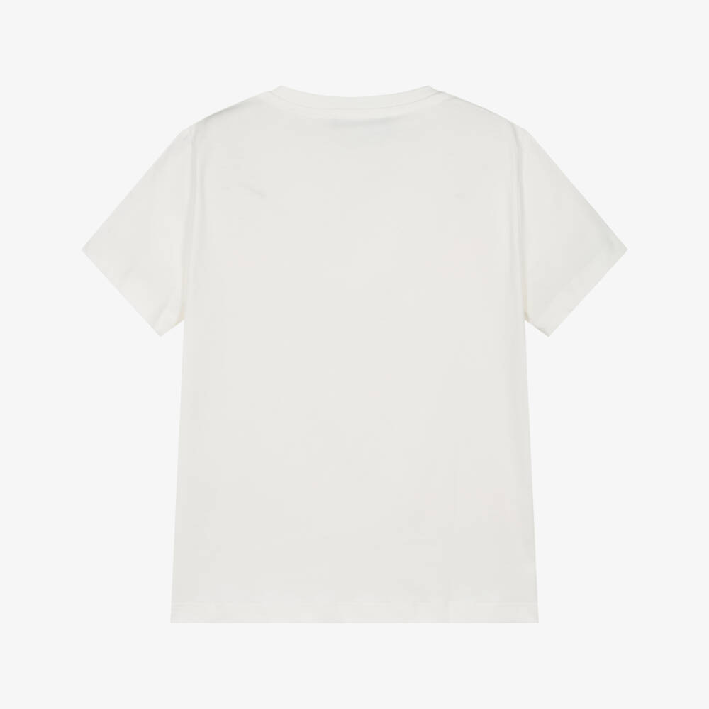 Versace-Boys Cream Cotton Medusa Top | Childrensalon Outlet